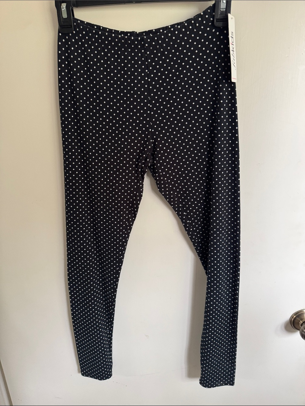 fabkids Black and White Polka Dot Leggings